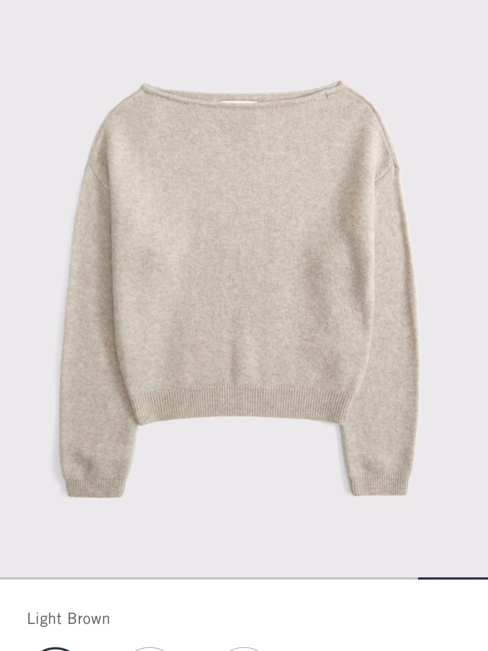 Abercrombie & Fitch Merino Wool-Blend Slash Sweater - XL Light Brown - Picture 8 of 16